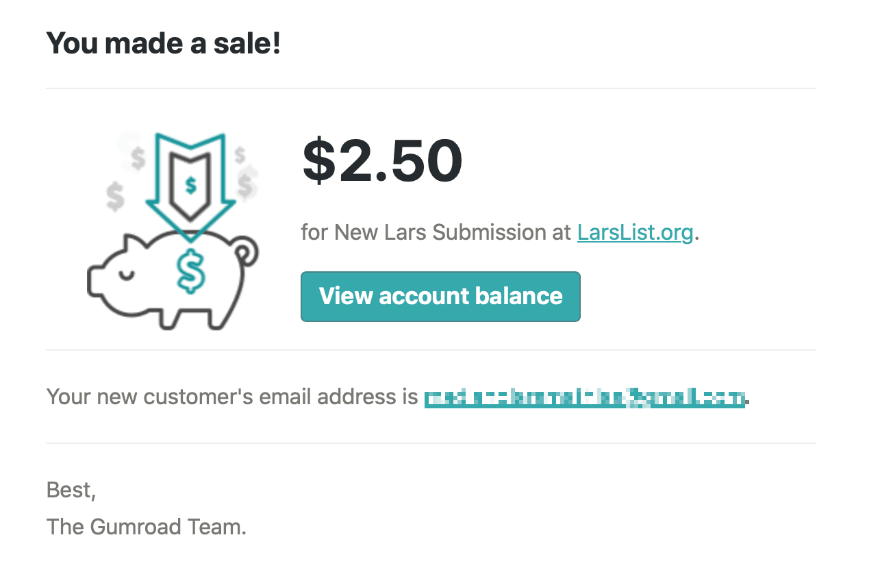 Gumroad payment