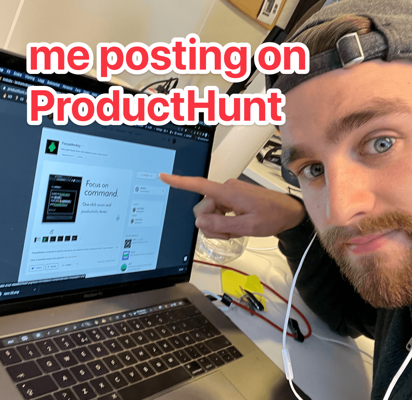 me posting to producthunt